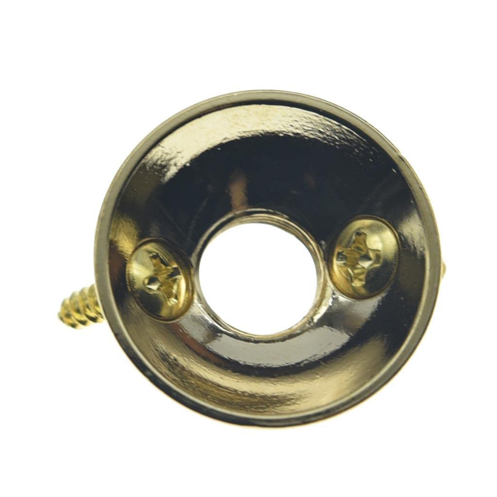 Dopro Metric Electric Guitar Jackplate Brass Electrosocket Jack Plate and Screws Fits Import Style Tele/Telecaster Gold